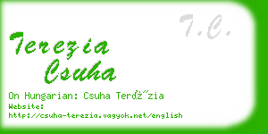 terezia csuha business card